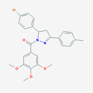 5-(4-bromophenyl)-3-(4-methylphenyl)-1-(3,4,5-trimethoxybenzoyl)-4,5-dihydro-1H-pyrazole
