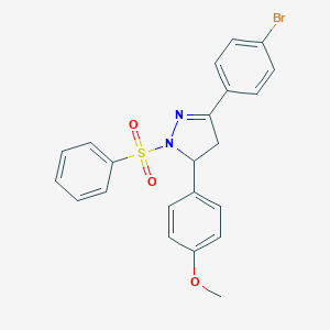 3-(4-bromophenyl)-5-(4-methoxyphenyl)-1-(phenylsulfonyl)-4,5-dihydro-1H-pyrazole