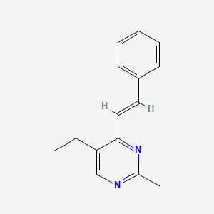 molecular formula C15H16N2 B3811738 5-ethyl-2-methyl-4-[(E)-2-phenylvinyl]pyrimidine 