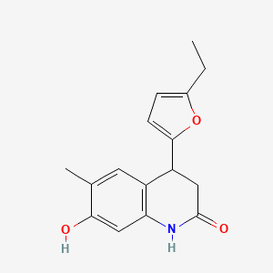 molecular formula C16H17NO3 B3811758 4-(5-ethyl-2-furyl)-7-hydroxy-6-methyl-3,4-dihydroquinolin-2(1H)-one 