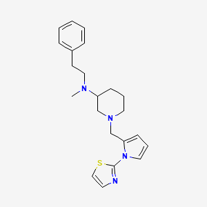 N-methyl-N-(2-phenylethyl)-1-{[1-(1,3-thiazol-2-yl)-1H-pyrrol-2-yl]methyl}-3-piperidinamine