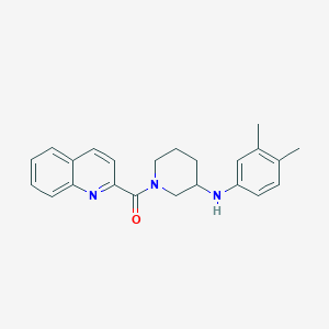 molecular formula C23H25N3O B3811776 N-(3,4-dimethylphenyl)-1-(2-quinolinylcarbonyl)-3-piperidinamine 