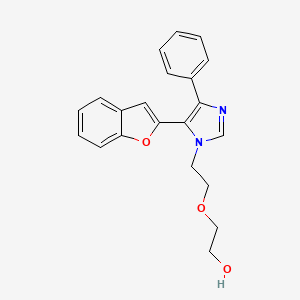 molecular formula C21H20N2O3 B3811789 2-{2-[5-(1-benzofuran-2-yl)-4-phenyl-1H-imidazol-1-yl]ethoxy}ethanol 