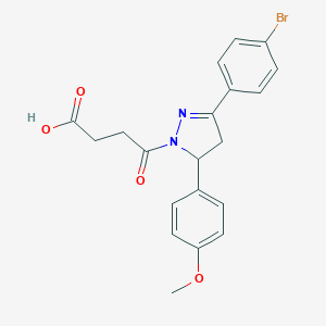 4-[3-(4-bromophenyl)-5-(4-methoxyphenyl)-4,5-dihydro-1H-pyrazol-1-yl]-4-oxobutanoic acid