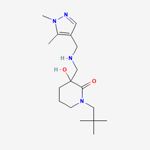 molecular formula C17H30N4O2 B3811796 1-(2,2-dimethylpropyl)-3-({[(1,5-dimethyl-1H-pyrazol-4-yl)methyl]amino}methyl)-3-hydroxy-2-piperidinone 
