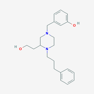 molecular formula C22H30N2O2 B3811798 3-{[3-(2-hydroxyethyl)-4-(3-phenylpropyl)-1-piperazinyl]methyl}phenol 