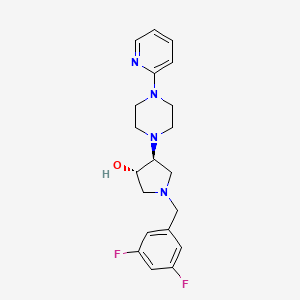 molecular formula C20H24F2N4O B3811817 (3S*,4S*)-1-(3,5-difluorobenzyl)-4-[4-(2-pyridinyl)-1-piperazinyl]-3-pyrrolidinol 