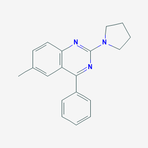 molecular formula C19H19N3 B381182 6-Methyl-4-phenyl-2-pyrrolidin-1-ylquinazoline CAS No. 332867-62-6