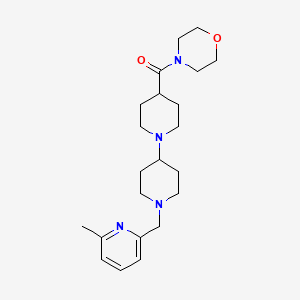 molecular formula C22H34N4O2 B3811845 1'-[(6-methyl-2-pyridinyl)methyl]-4-(4-morpholinylcarbonyl)-1,4'-bipiperidine 