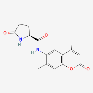 molecular formula C16H16N2O4 B3811847 (2S)-N-(4,7-dimethyl-2-oxo-2H-chromen-6-yl)-5-oxopyrrolidine-2-carboxamide 
