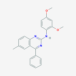 molecular formula C23H21N3O2 B381185 N-(2,4-dimethoxyphenyl)-6-methyl-4-phenylquinazolin-2-amine CAS No. 374770-41-9
