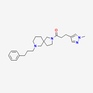 molecular formula C24H34N4O B3811861 2-[3-(1-methyl-1H-pyrazol-4-yl)propanoyl]-7-(3-phenylpropyl)-2,7-diazaspiro[4.5]decane 