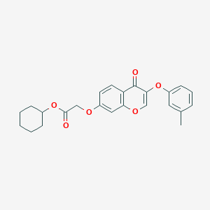 cyclohexyl {[3-(3-methylphenoxy)-4-oxo-4H-chromen-7-yl]oxy}acetate