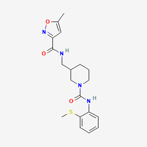 molecular formula C19H24N4O3S B3811889 3-({[(5-methyl-3-isoxazolyl)carbonyl]amino}methyl)-N-[2-(methylthio)phenyl]-1-piperidinecarboxamide 