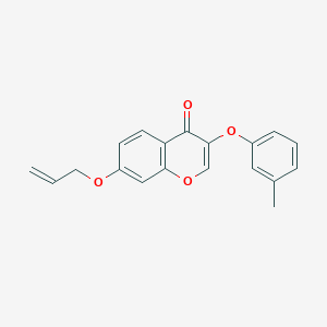 molecular formula C19H16O4 B381190 3-(3-Methylphenoxy)-7-prop-2-enoxychromen-4-one CAS No. 347365-97-3