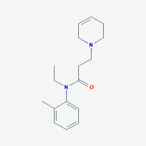 molecular formula C17H24N2O B3811902 3-(3,6-dihydropyridin-1(2H)-yl)-N-ethyl-N-(2-methylphenyl)propanamide 