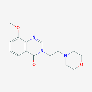 molecular formula C15H19N3O3 B3811914 8-methoxy-3-(2-morpholin-4-ylethyl)quinazolin-4(3H)-one 