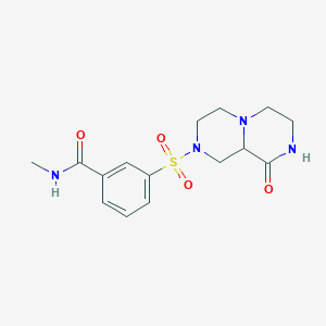 molecular formula C15H20N4O4S B3811941 N-methyl-3-[(9-oxooctahydro-2H-pyrazino[1,2-a]pyrazin-2-yl)sulfonyl]benzamide 