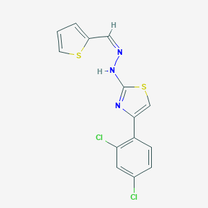 (Z)-4-(2,4-dichlorophenyl)-2-(2-(thiophen-2-ylmethylene)hydrazinyl)thiazole