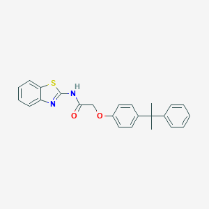 molecular formula C24H22N2O2S B381198 N-1,3-benzothiazol-2-yl-2-[4-(1-methyl-1-phenylethyl)phenoxy]acetamide 