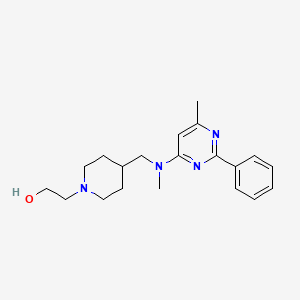 molecular formula C20H28N4O B3811996 2-(4-{[methyl(6-methyl-2-phenylpyrimidin-4-yl)amino]methyl}piperidin-1-yl)ethanol 