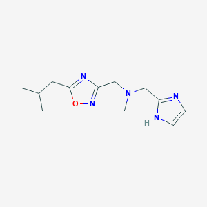 molecular formula C12H19N5O B3812024 (1H-imidazol-2-ylmethyl)[(5-isobutyl-1,2,4-oxadiazol-3-yl)methyl]methylamine 