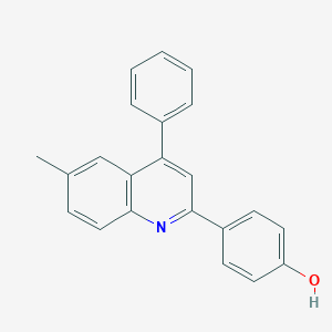 4-(6-Methyl-4-phenyl-2-quinolinyl)phenol