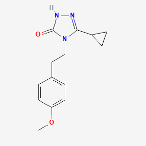 molecular formula C14H17N3O2 B3812058 5-cyclopropyl-4-[2-(4-methoxyphenyl)ethyl]-2,4-dihydro-3H-1,2,4-triazol-3-one 