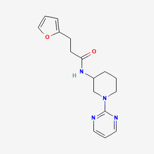 molecular formula C16H20N4O2 B3812078 3-(2-furyl)-N-[1-(2-pyrimidinyl)-3-piperidinyl]propanamide 