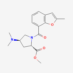 molecular formula C18H22N2O4 B3812113 methyl (2S,4R)-4-(dimethylamino)-1-[(2-methyl-1-benzofuran-7-yl)carbonyl]pyrrolidine-2-carboxylate 