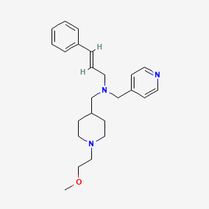 molecular formula C24H33N3O B3812129 (2E)-N-{[1-(2-methoxyethyl)-4-piperidinyl]methyl}-3-phenyl-N-(4-pyridinylmethyl)-2-propen-1-amine 