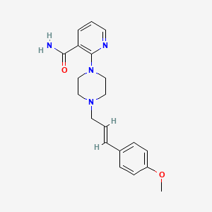 molecular formula C20H24N4O2 B3812136 2-{4-[(2E)-3-(4-methoxyphenyl)prop-2-en-1-yl]piperazin-1-yl}nicotinamide 