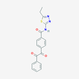 molecular formula C19H15N3O3S B381216 N-(5-ethyl-1,3,4-thiadiazol-2-yl)-4-[oxo(phenyl)acetyl]benzamide CAS No. 307544-93-0