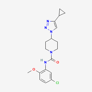 molecular formula C18H22ClN5O2 B3812175 N-(5-chloro-2-methoxyphenyl)-4-(4-cyclopropyl-1H-1,2,3-triazol-1-yl)-1-piperidinecarboxamide 