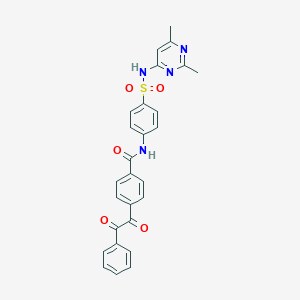 molecular formula C27H22N4O5S B381218 N-{4-[(2,6-dimethylpyrimidin-4-yl)sulfamoyl]phenyl}-4-[oxo(phenyl)acetyl]benzamide CAS No. 307545-10-4