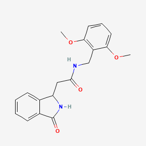 molecular formula C19H20N2O4 B3812185 N-(2,6-dimethoxybenzyl)-2-(3-oxo-2,3-dihydro-1H-isoindol-1-yl)acetamide 