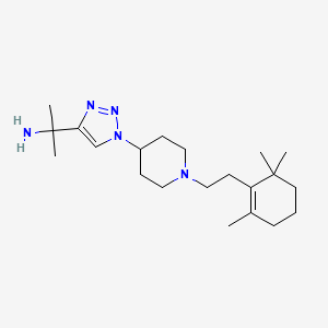 molecular formula C21H37N5 B3812187 [1-methyl-1-(1-{1-[2-(2,6,6-trimethyl-1-cyclohexen-1-yl)ethyl]-4-piperidinyl}-1H-1,2,3-triazol-4-yl)ethyl]amine bis(trifluoroacetate) 