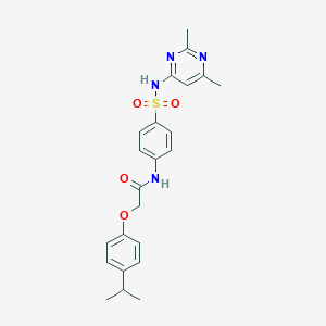 molecular formula C23H26N4O4S B381220 N-(4-{[(2,6-dimethyl-4-pyrimidinyl)amino]sulfonyl}phenyl)-2-(4-isopropylphenoxy)acetamide CAS No. 307545-15-9