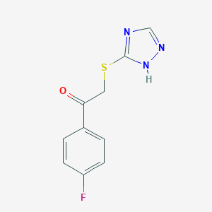 molecular formula C10H8FN3OS B381221 1-(4-fluorophenyl)-2-(4H-1,2,4-triazol-3-ylsulfanyl)ethanone 