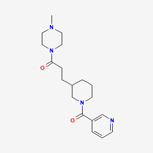 molecular formula C19H28N4O2 B3812216 1-methyl-4-{3-[1-(3-pyridinylcarbonyl)-3-piperidinyl]propanoyl}piperazine 