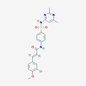 3-(3-bromo-4-methoxyphenyl)-N-(4-{[(2,6-dimethyl-4-pyrimidinyl)amino]sulfonyl}phenyl)acrylamide