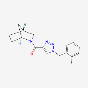 molecular formula C17H20N4O B3812230 (1S*,4S*)-2-{[1-(2-methylbenzyl)-1H-1,2,3-triazol-4-yl]carbonyl}-2-azabicyclo[2.2.1]heptane 