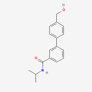 molecular formula C17H19NO2 B3812249 4'-(hydroxymethyl)-N-isopropylbiphenyl-3-carboxamide 