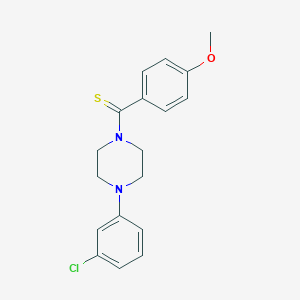 molecular formula C18H19ClN2OS B381225 (4-(3-Chlorophenyl)piperazin-1-yl)(4-methoxyphenyl)methanethione CAS No. 327074-70-4