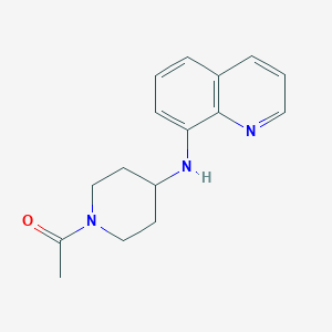 molecular formula C16H19N3O B3812285 N-(1-acetyl-4-piperidinyl)-8-quinolinamine 