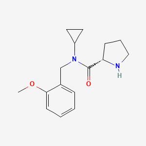 molecular formula C16H22N2O2 B3812295 N-cyclopropyl-N-(2-methoxybenzyl)-L-prolinamide hydrochloride 