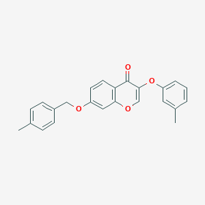 molecular formula C24H20O4 B381230 7-[(4-methylbenzyl)oxy]-3-(3-methylphenoxy)-4H-chromen-4-one CAS No. 347366-01-2