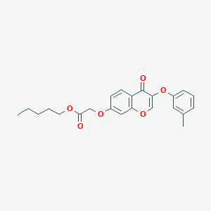 molecular formula C23H24O6 B381232 pentyl {[3-(3-methylphenoxy)-4-oxo-4H-chromen-7-yl]oxy}acetate CAS No. 329225-29-8