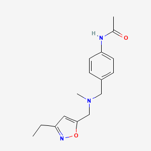 molecular formula C16H21N3O2 B3812321 N-(4-{[[(3-ethylisoxazol-5-yl)methyl](methyl)amino]methyl}phenyl)acetamide 