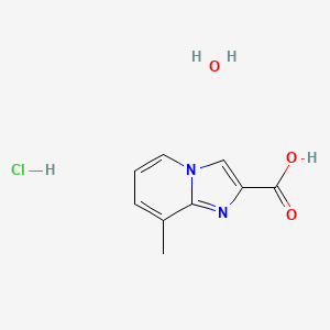 molecular formula C9H11ClN2O3 B3812332 8-methylimidazo[1,2-a]pyridine-2-carboxylic acid hydrochloride hydrate 